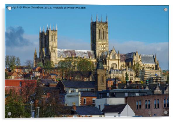 Lincoln Cathedral  Acrylic by Alison Chambers