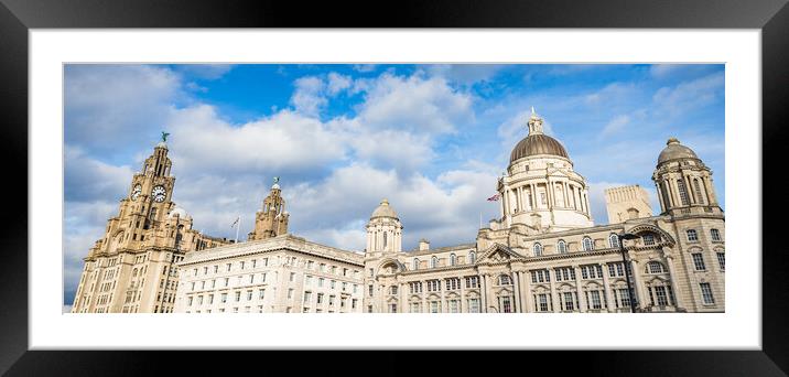 Three Graces on the Liverpool skyline Framed Mounted Print by Jason Wells