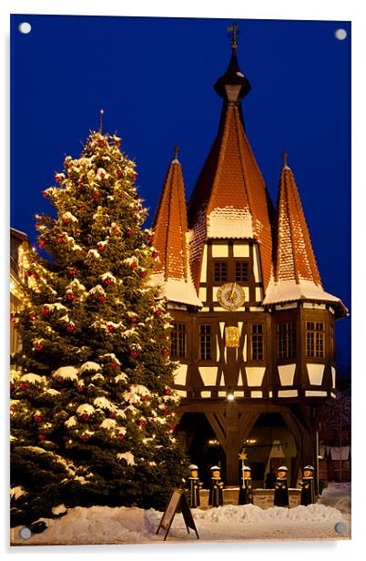 Christmas mood in Michelstadt Acrylic by Thomas Schaeffer