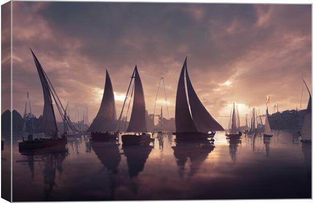 Sail Boats Canvas Print by Picture Wizard