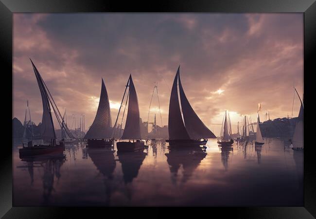 Sail Boats Framed Print by Picture Wizard