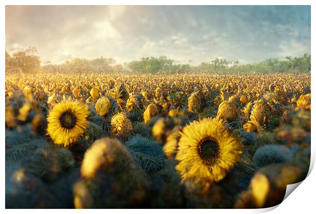 Sunflowers Print by Picture Wizard