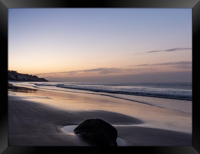 Falesia Beach Sunrise Framed Print by Tony Twyman