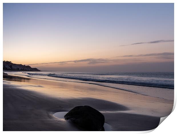 Falesia Beach Sunrise Print by Tony Twyman