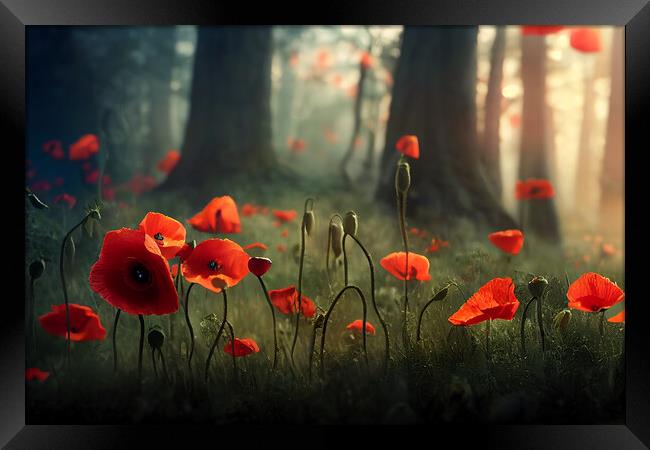 A group of colorful Poppies Framed Print by Picture Wizard