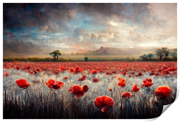 A Poppy Field Print by Picture Wizard