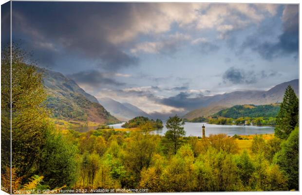 'The Glen Finnan Tribute: Loch Shiel's Beauty' Canvas Print by Gilbert Hurree