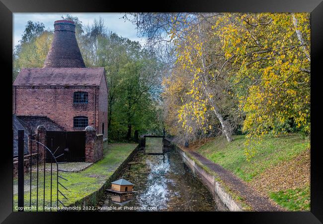 Bottle Kiln with Canal at Coalport China Museum Sh Framed Print by Pamela Reynolds