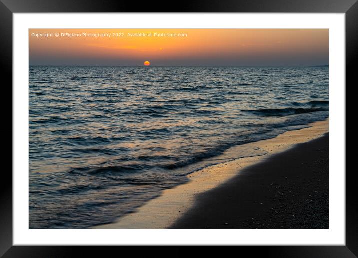 Alexandroupoli Sunset Framed Mounted Print by DiFigiano Photography