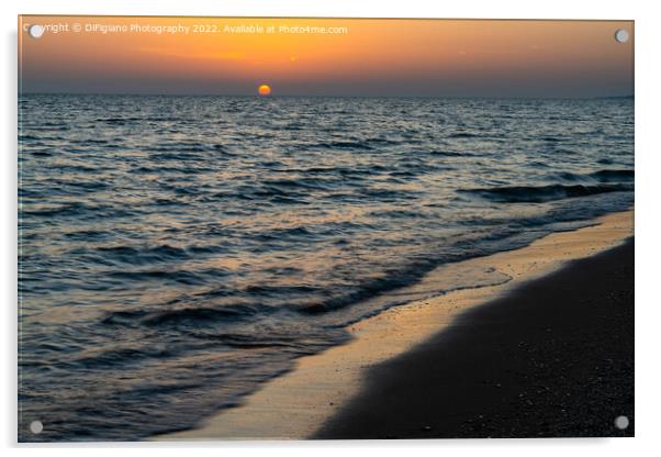 Alexandroupoli Sunset Acrylic by DiFigiano Photography