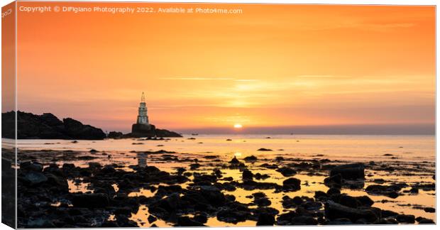 Athopol Lighthouse Sunrise Canvas Print by DiFigiano Photography