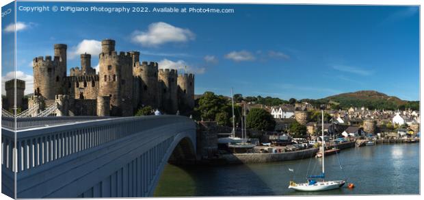 Conwy Panorama Canvas Print by DiFigiano Photography