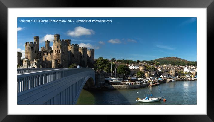 Conwy Panorama Framed Mounted Print by DiFigiano Photography