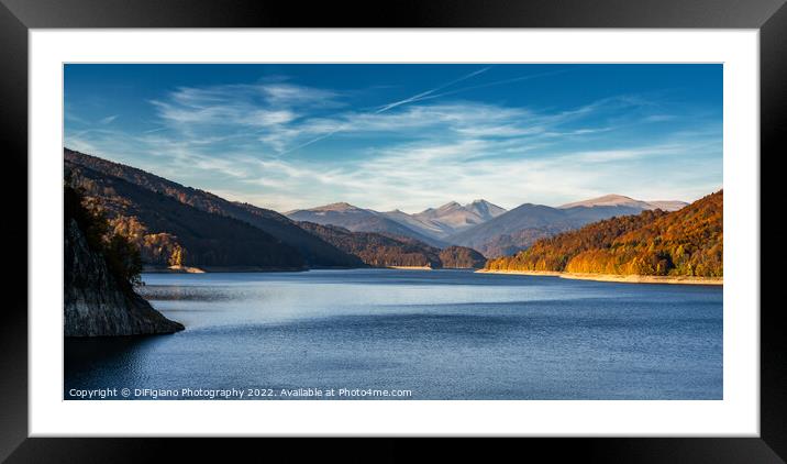 Lake Vidraru Framed Mounted Print by DiFigiano Photography