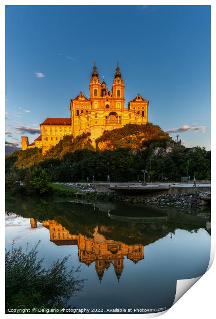 Melk Abbey Evening Print by DiFigiano Photography