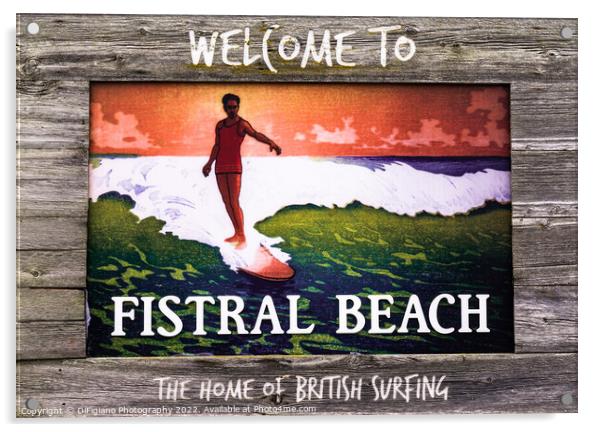 The Home of British Surfing Acrylic by DiFigiano Photography
