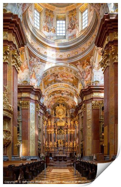 Melk Abbey Church Print by DiFigiano Photography