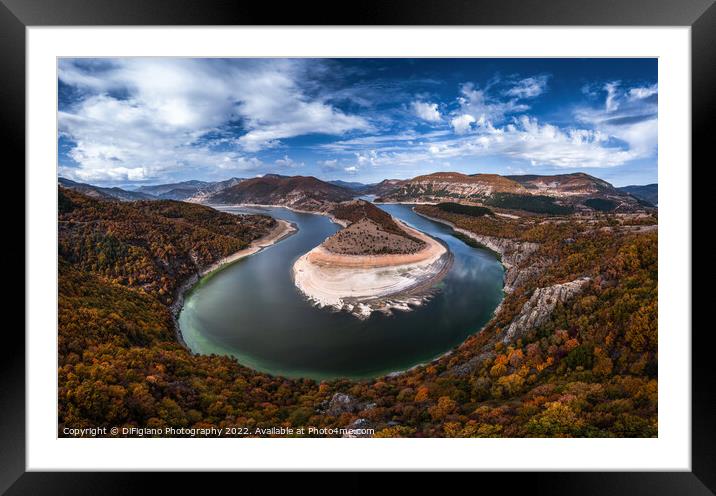 Arda River Horseshoe Bend Framed Mounted Print by DiFigiano Photography