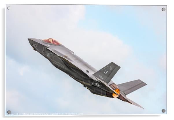 Lockheed F35 Fighter Acrylic by Steve de Roeck