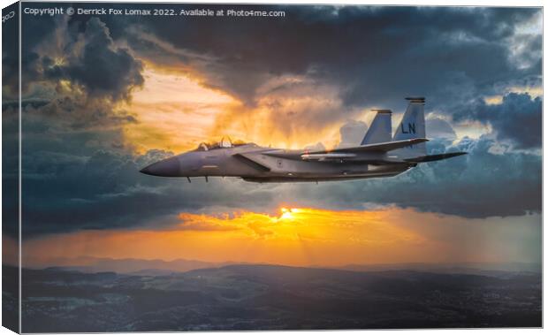 F15 Fighter jet Canvas Print by Derrick Fox Lomax