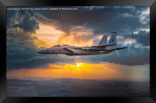 F15 Fighter jet Framed Print by Derrick Fox Lomax