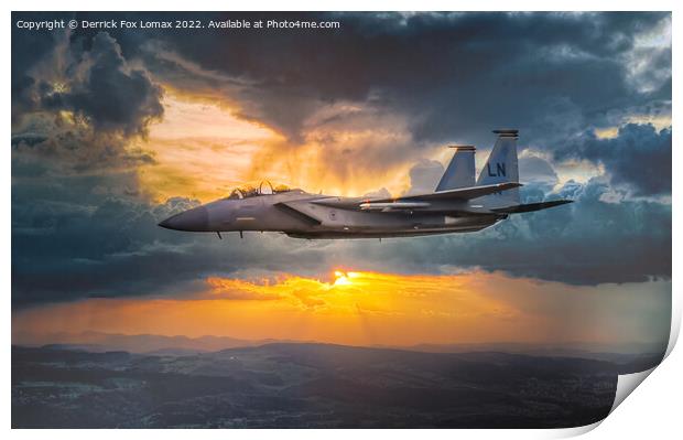 F15 Fighter jet Print by Derrick Fox Lomax