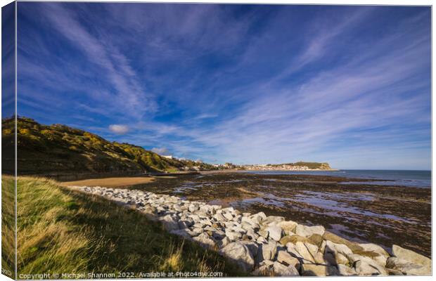 Scarborough South Bay - Photo from the sea defence Canvas Print by Michael Shannon