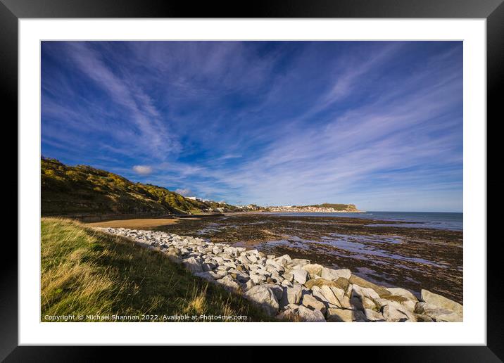 Scarborough South Bay - Photo from the sea defence Framed Mounted Print by Michael Shannon