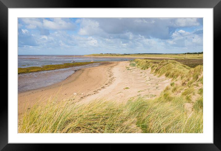 Hightown beach backed by sand dunes Framed Mounted Print by Jason Wells