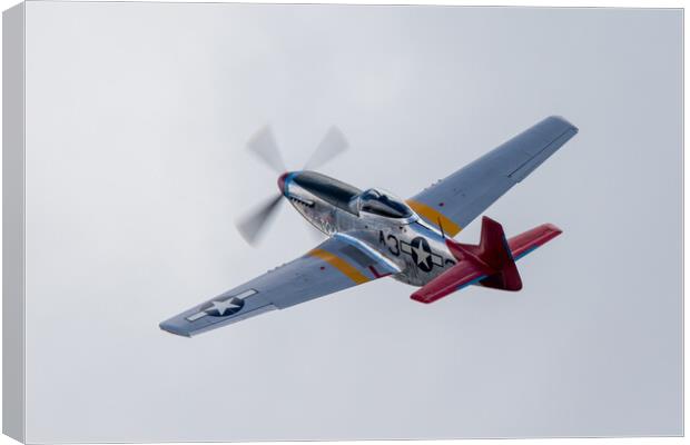 P51 Mustang Tall In The Saddle Canvas Print by J Biggadike