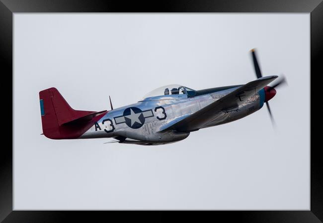 P51 Mustang Tall In The Saddle Framed Print by J Biggadike