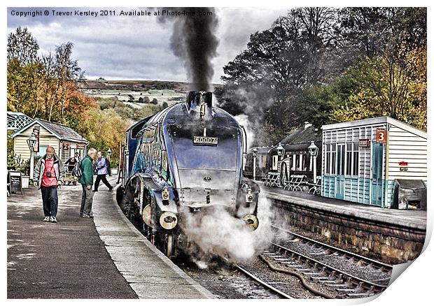 Steam at Grosmont Station Print by Trevor Kersley RIP
