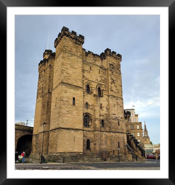 The Castle, Newcastle Framed Mounted Print by Richard Fairbairn