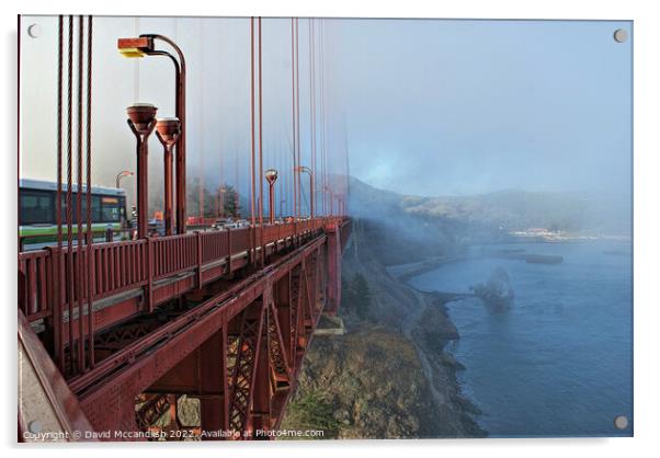 Golden Gate Bridge Acrylic by David Mccandlish