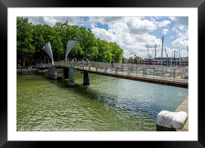Pero's Bridge Bristol Floating Harbour Framed Mounted Print by Nick Jenkins