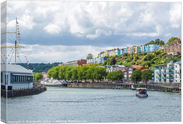 Bristol Floating Harbour and The Waverley at start of Floating Harbour  Canvas Print by Nick Jenkins