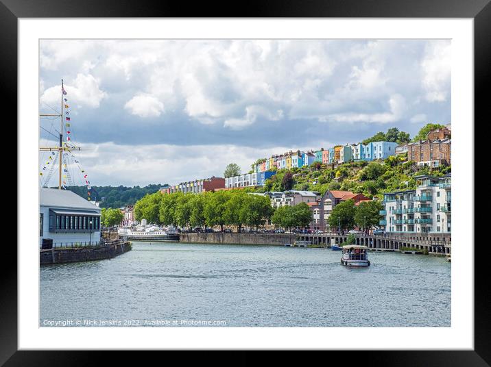 Bristol Floating Harbour and The Waverley at start of Floating Harbour  Framed Mounted Print by Nick Jenkins