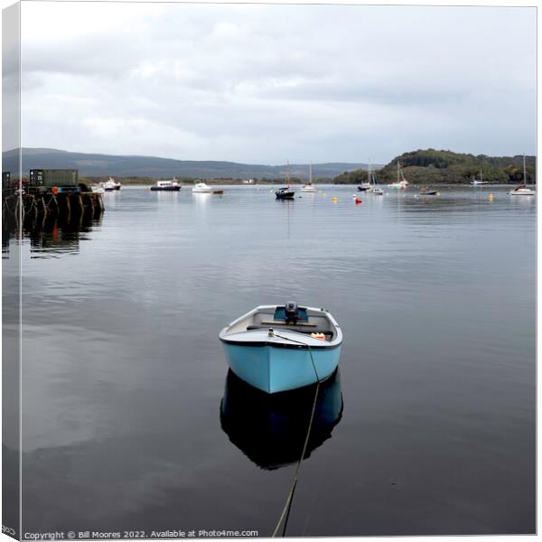 Little Blue Boat Canvas Print by Bill Moores