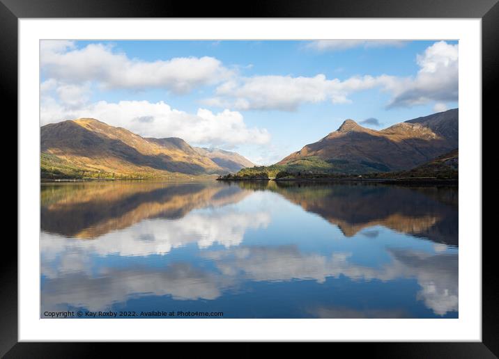 Pap of Glencoe reflections Framed Mounted Print by Kay Roxby