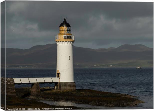 Rubha nan Gall lighthouse Canvas Print by Bill Moores