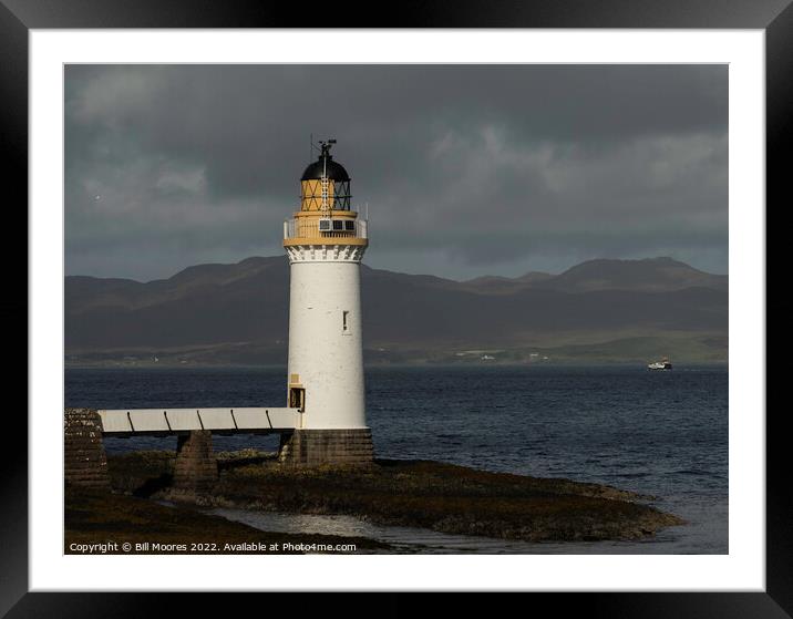 Rubha nan Gall lighthouse Framed Mounted Print by Bill Moores