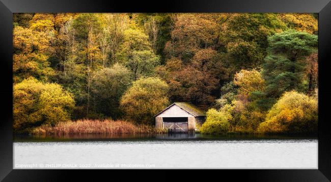 Rydal water boathouse in the lake district 831  Framed Print by PHILIP CHALK