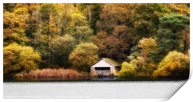 Rydal water boathouse in the lake district 831  Print by PHILIP CHALK