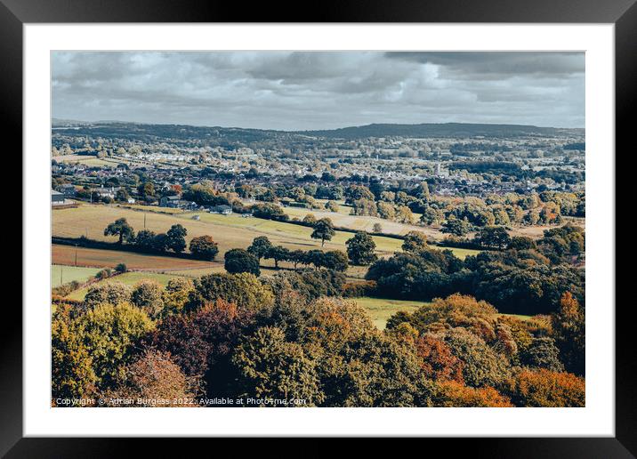 Devon Countryside to Cullompton Framed Mounted Print by Adrian Burgess