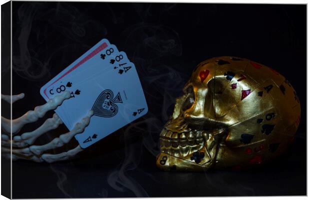 Dead Man's Hand Canvas Print by Steve Purnell