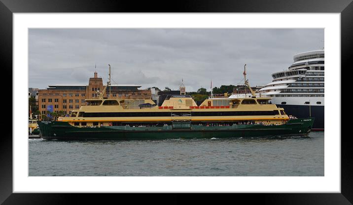 Sydney harbour ferry "Freshwater" Framed Mounted Print by Allan Durward Photography