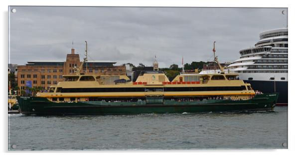 Sydney harbour ferry "Freshwater" Acrylic by Allan Durward Photography