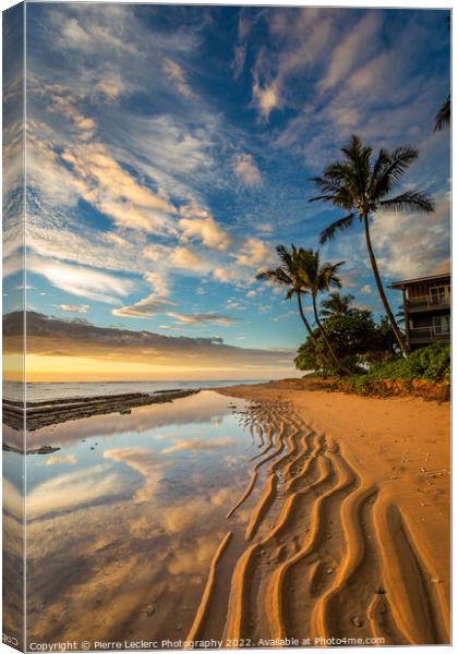 Kauai Beach Sunrise Canvas Print by Pierre Leclerc Photography