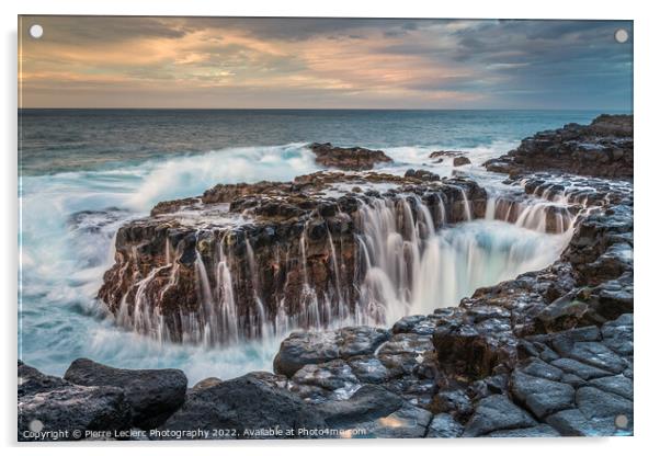 Waves crashing onto the reef Acrylic by Pierre Leclerc Photography