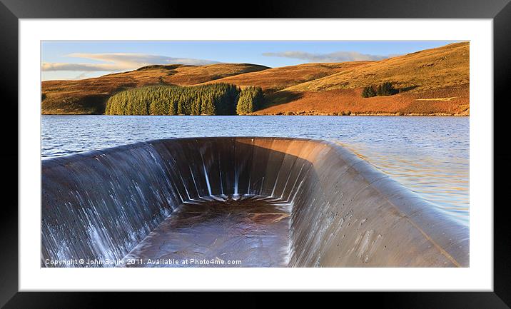 Upper Glen Devon Reservoir Framed Mounted Print by John Barrie